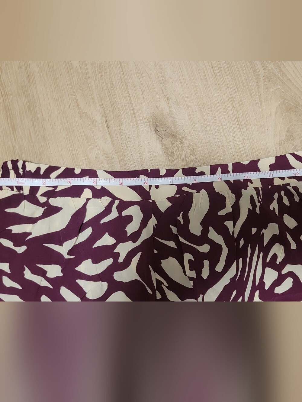 ba&sh Gianna Abstract Zebra Print Midi Skirt - Bordeaux Red - Size 3 / US Large - Picture 6 of 6